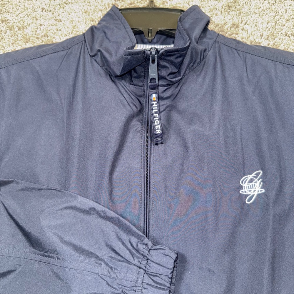 Tommy Hilfiger Golf Lightweight Zip Up Jacket Navy Blue Greenbriar Womens Medium